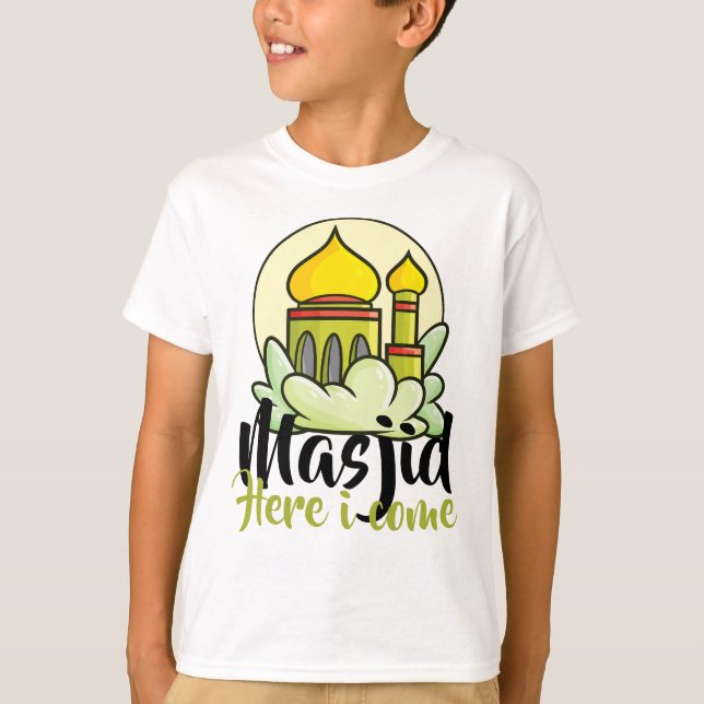 Maßgeschneidertes Masjid hier komme ich T-Shirt (Vorderseite)