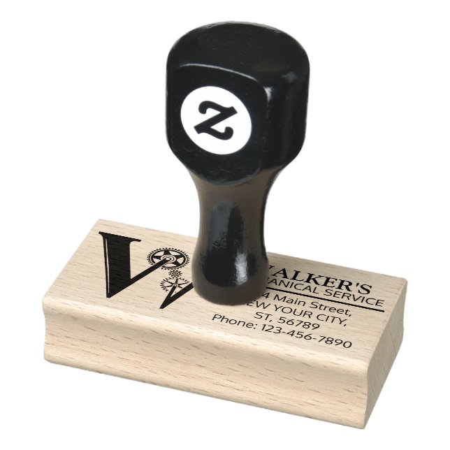 Maßgeschneidertes Mechanisches Monogramm. Ursprüng Gummistempel (Stempel)
