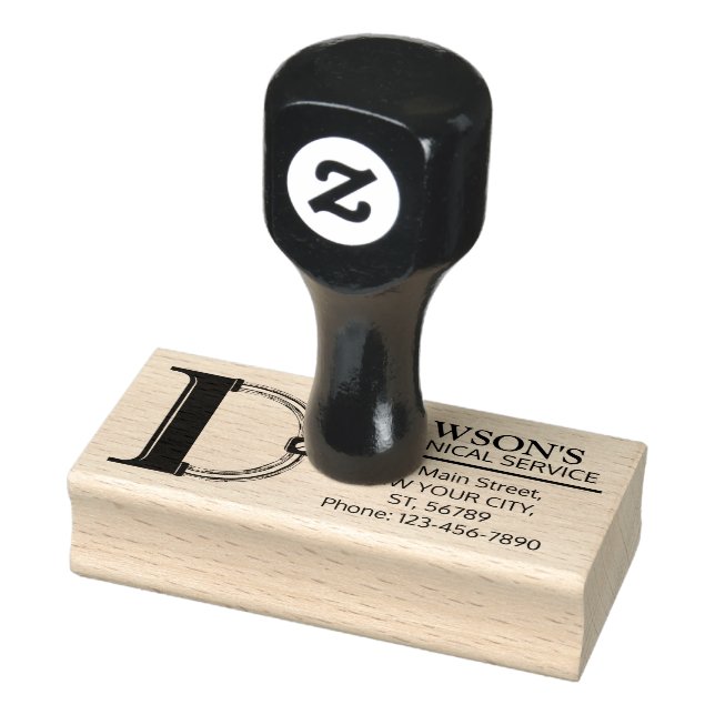 Maßgeschneidertes Mechanisches Monogramm. Ursprüng Gummistempel (Stempel)