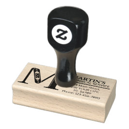 Maßgeschneidertes Mechanisches Monogramm. Ursprüng Gummistempel
