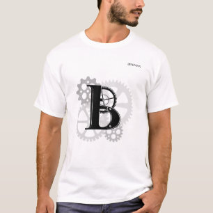 Maßgeschneidertes Mechanisches Monogramm. Ursprüng T-Shirt