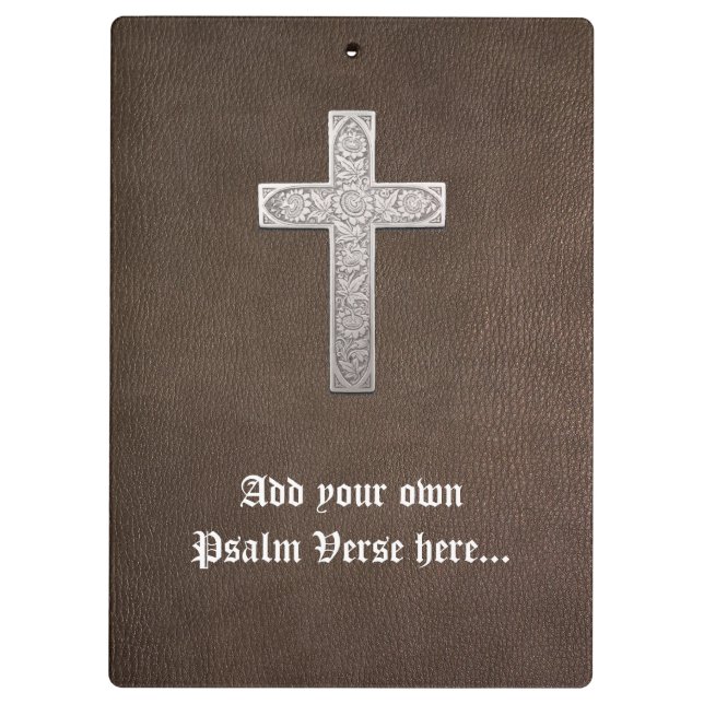 Maßgeschneidertes Metallkreuz Klemmbrett (Rückseite)
