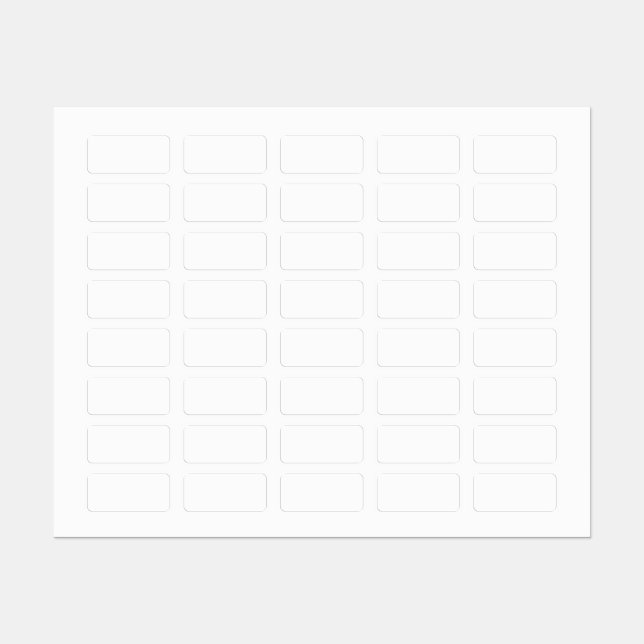 Maßgeschneidertes Mini-Rectangle-Waterproof-Label Etiketten (Blatt)