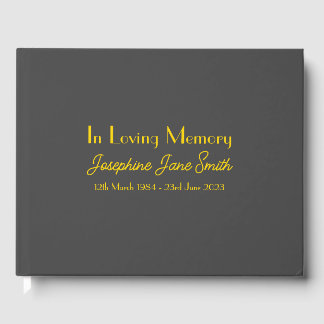 Maßgeschneidertes Minimal Funeral Memorial Gästebu Gästebuch