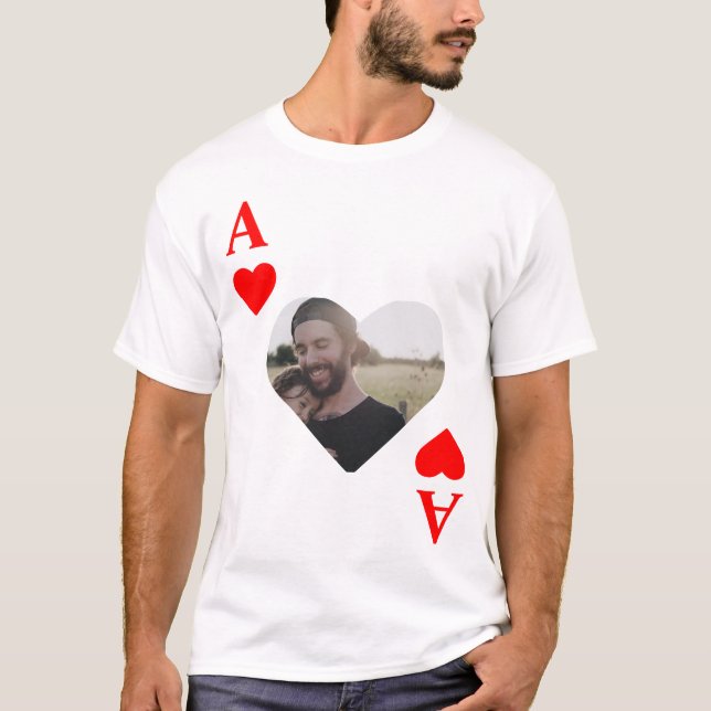 Maßgeschneidertes, modernes Foto für Poker T-Shirt (Vorderseite)