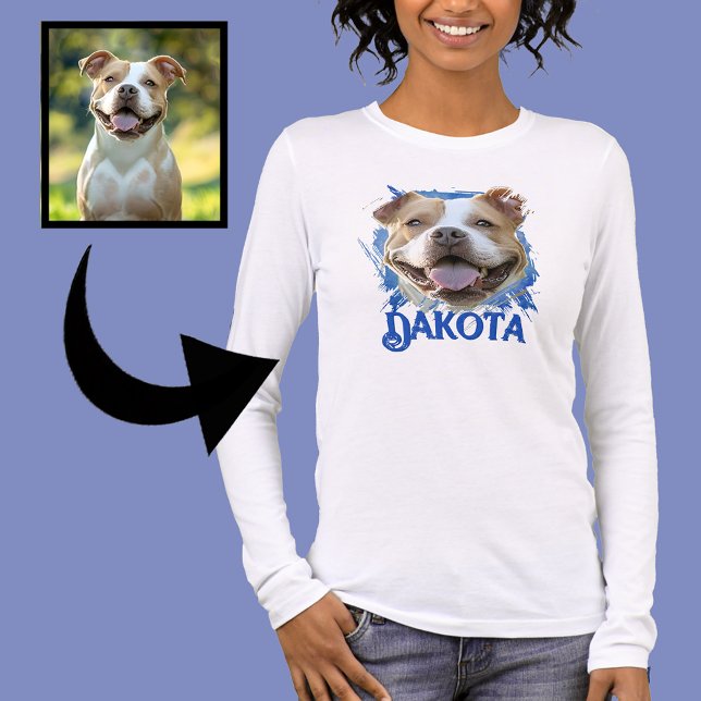 Maßgeschneidertes modernes Grunge Pet Lover Pitbul Tri-Blend Shirt (Von Creator hochgeladen)