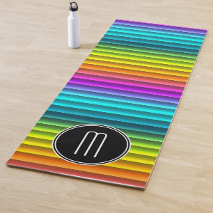 Maßgeschneidertes modernes Muster für Regenbogen Yogamatte