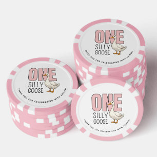 Maßgeschneidertes, modernes Rosa Albernes Gänsestü Pokerchips