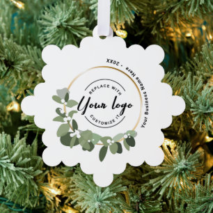 Maßgeschneidertes, modernes Werk mit Logo einzigar Ornament Karte