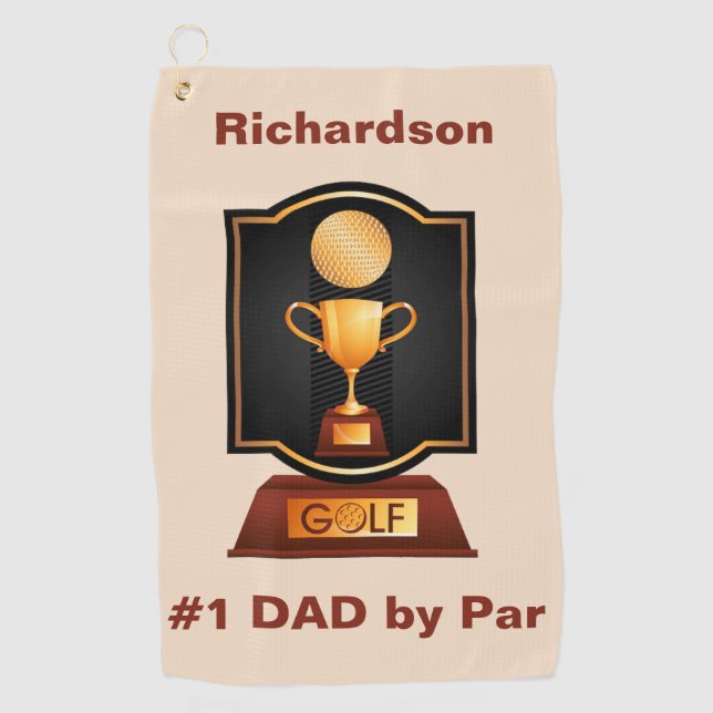 Maßgeschneidertes Mongram Golf Handtuch für den Va (Vorderseite)