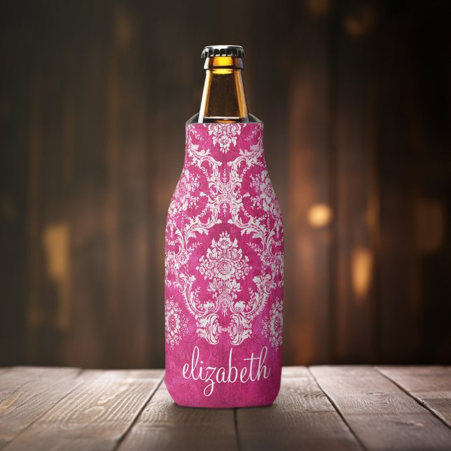 Maßgeschneidertes Monogramm für das Muster der ros Flaschenkühler (Personalized Bottle Cooler - Add Name or Custom Text)