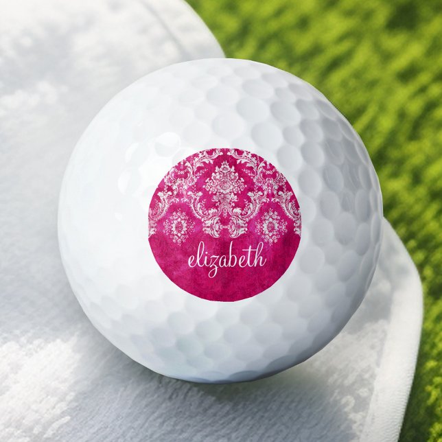 Maßgeschneidertes Monogramm für das Muster der ros Golfball (Add Your Name to this Personalized Golf Ball)