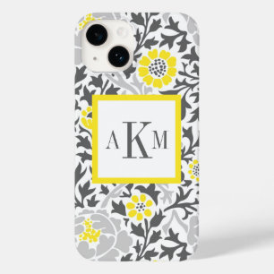 Maßgeschneidertes Monogramm für den grauen und gel Case-Mate iPhone Hülle