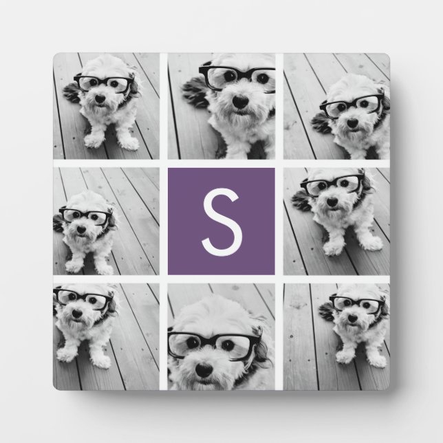 Maßgeschneidertes Monogramm für die Eggplant- und  Fotoplatte (Vorderseite)