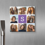 Maßgeschneidertes Monogramm für die Eggplant- und  Magnet<br><div class="desc">Für dieses Design können Sie Instagram-Fotos verwenden. Verwenden Sie 8 quadratische Foto,  um ein einzigartiges und persönliches Geschenk zu kreieren. Oder man behalte den Hipster Welpe und macht einen trendigen Sake. Wenn Sie die Bilder anpassen müssen,  klicken Sie auf das Werkzeug anpassen,  um Änderungen vorzunehmen.</div>