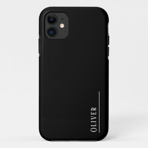 Maßgeschneidertes Monogramm, modern schwarz und we Case-Mate iPhone Hülle