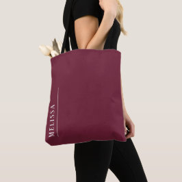 Maßgeschneidertes Monogramm, moderne Bordeaux Tasche