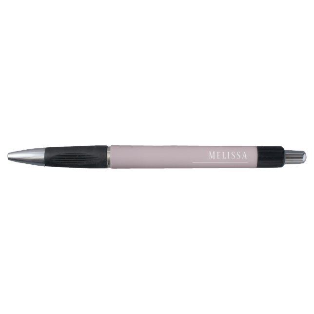 Maßgeschneidertes Monogramm, moderne Mauve-Verpack Kugelschreiber (Vorderseite)