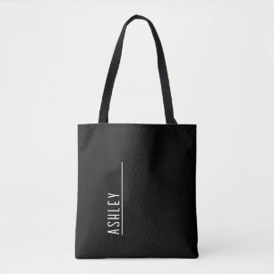 Maßgeschneidertes Monogramm, moderne schwarze neue Tasche