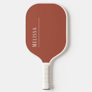 Maßgeschneidertes Monogramm, moderne Terrakotta-Fa Pickleball Schläger