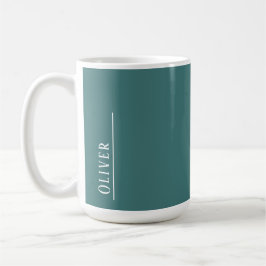 Maßgeschneidertes Monogramm, modernes aquamarines Kaffeetasse