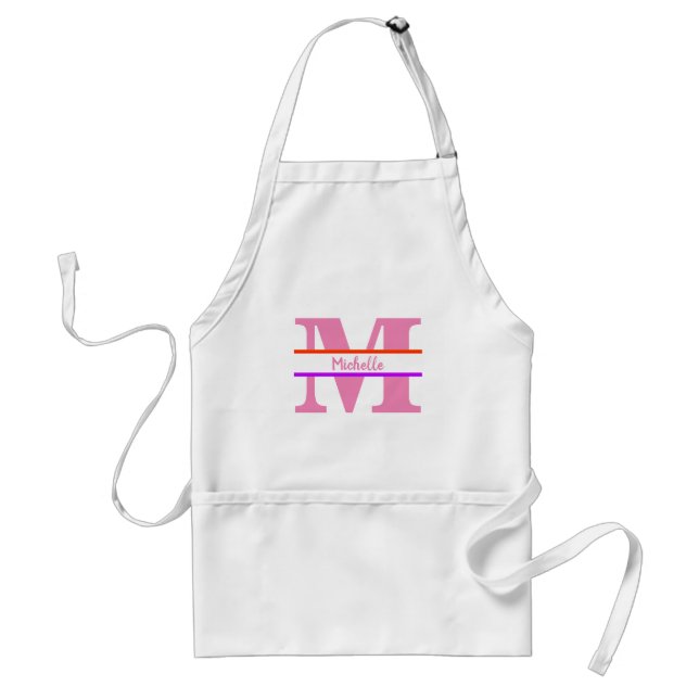 Maßgeschneidertes Monogramm Schürze (Vorne)