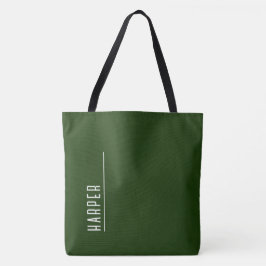 Maßgeschneidertes Monogramm, Waldgrün XL Tasche