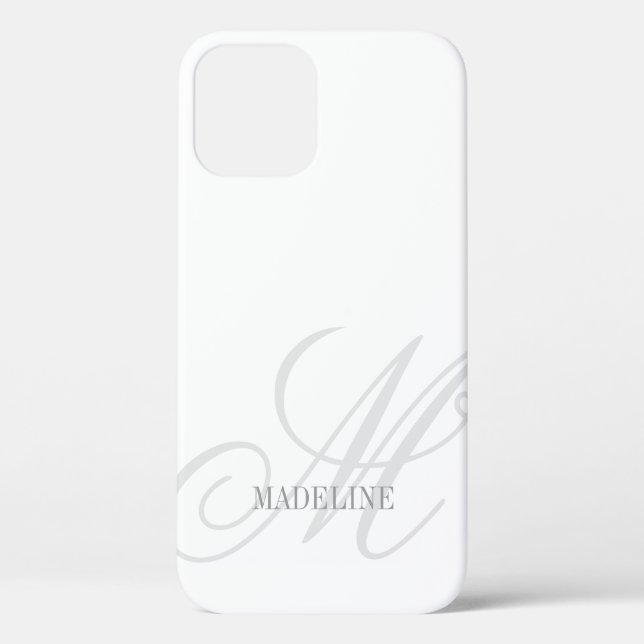 Maßgeschneidertes Monogramm Wasserzeichen elegante Case-Mate iPhone Hülle (Rückseite)