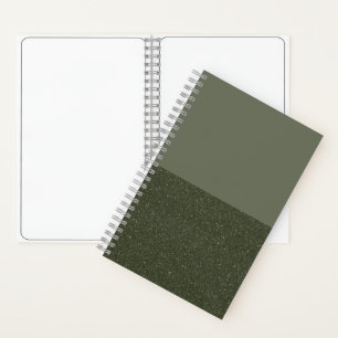 Maßgeschneidertes Moosgrün-Sketchbook - Unterteil Notizbuch
