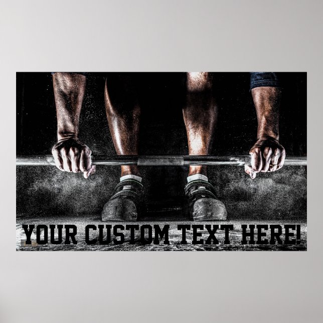 Maßgeschneidertes Motivation Training Gewicht Lift Poster (Vorne)