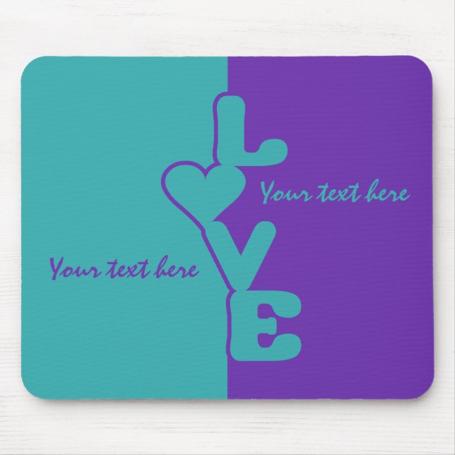 Maßgeschneidertes Mousepad mit zwei Lieben (Vorne)