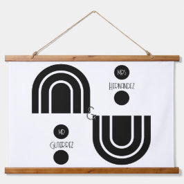 Maßgeschneidertes "Mr. & MRS" Holz mit Teppichbode Wandteppich Mit Holzrahmen