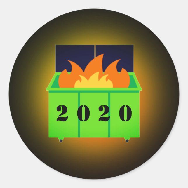 Maßgeschneidertes Mülltonnen 2020 Runder Aufkleber (Vorderseite)