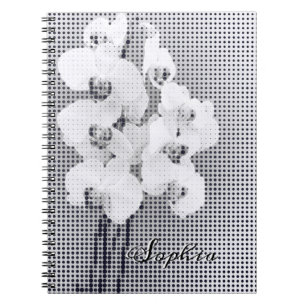 Maßgeschneidertes Muster für grafische Orchid-Polk Notizblock