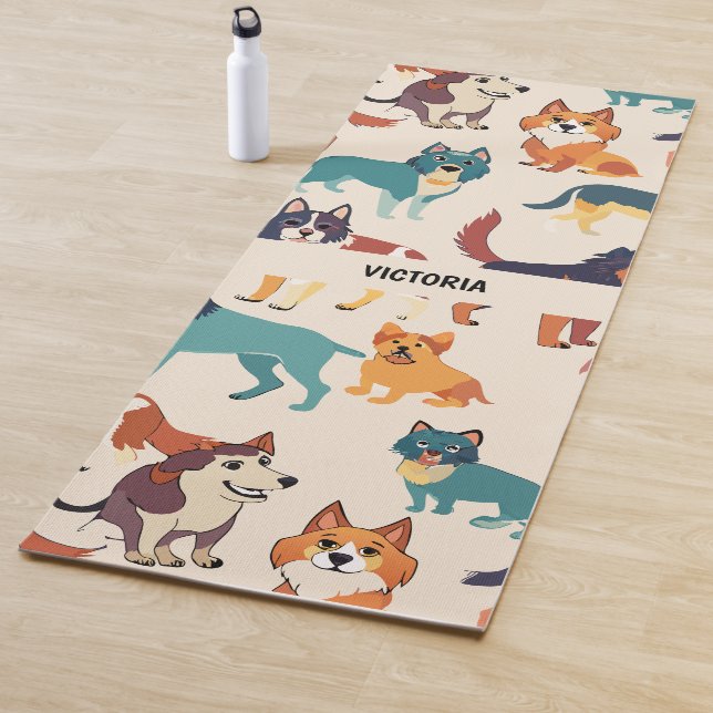 Maßgeschneidertes Muster für Hunde Yogamatte (Beispiel)