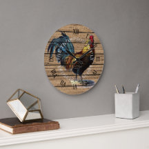 Maßgeschneidertes Niedliches Rooster auf gewittert