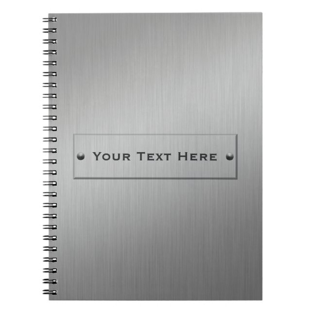 Maßgeschneidertes Notebook für MetallLook Notizblock (Vorderseite)