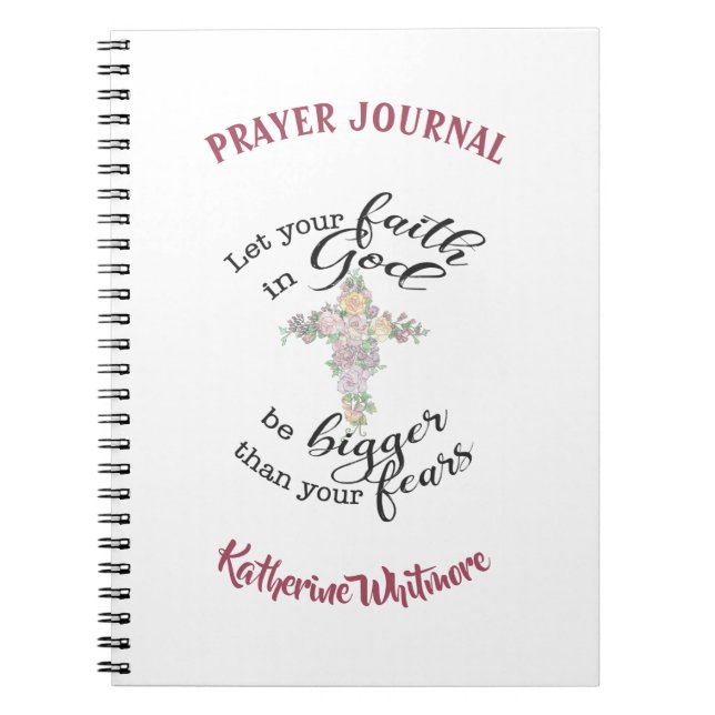 Maßgeschneidertes Notebook mit Blumenkreuz Notizblock (Vorderseite)