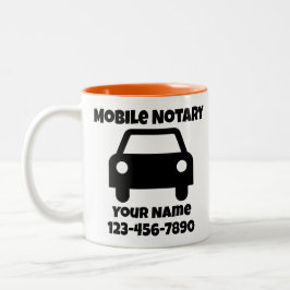 Maßgeschneidertes öffentliches Mobilautosymbol für Zweifarbige Tasse