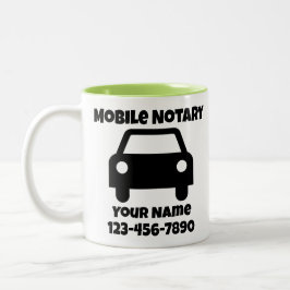 Maßgeschneidertes öffentliches Mobilautosymbol für Zweifarbige Tasse