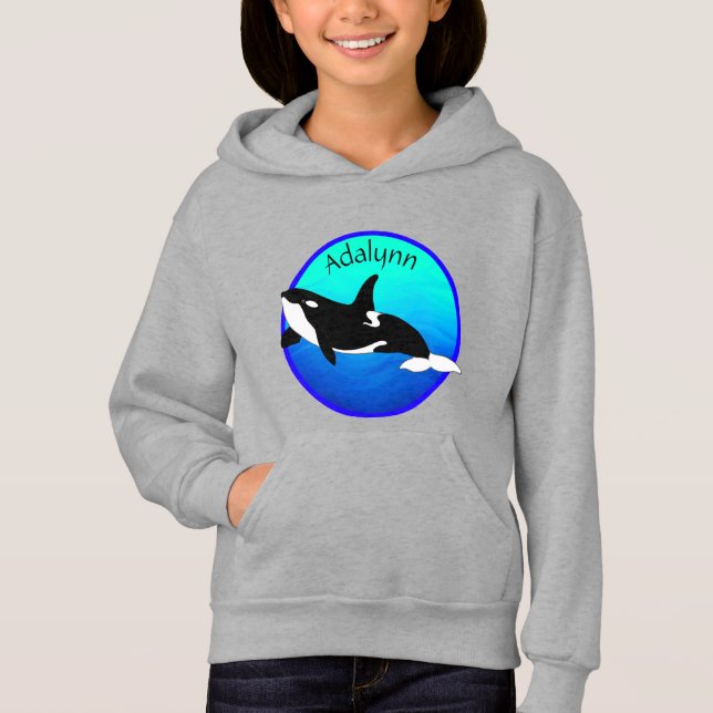 Maßgeschneidertes Orca - Girl's Hoodie (Vorderseite)