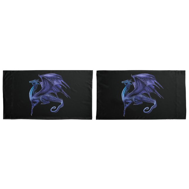 Maßgeschneidertes Paar Kissen, King Size BLUE DRAG Kissenbezug (Vorderseite-Set)