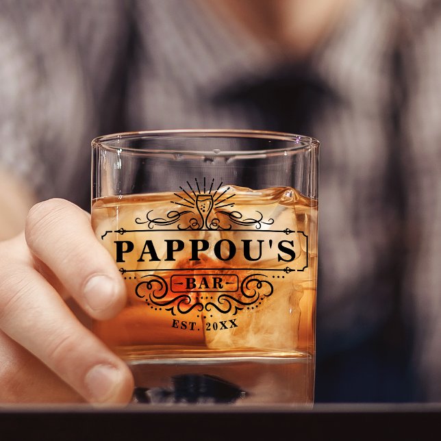 Maßgeschneidertes Pappou-Bar Jahr Whiskyglas (Von Creator hochgeladen)
