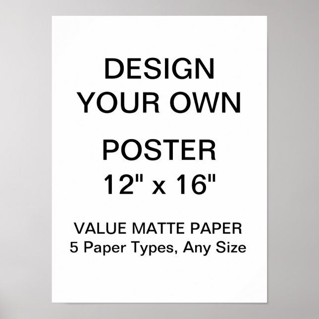 Maßgeschneidertes, Personalisiertes, 12 Zoll x 16  Poster (Vorne)