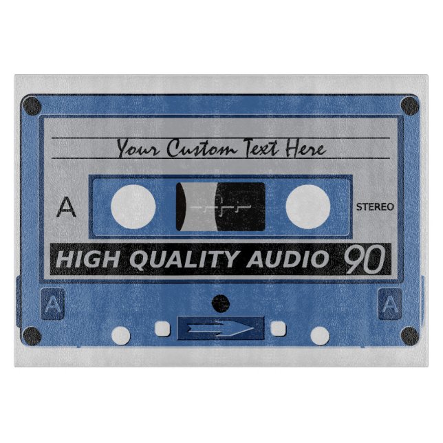 Maßgeschneidertes Retro Casette Tape-Schneidbrett Schneidebrett (Vorderseite)