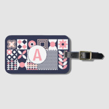 Maßgeschneidertes Retro-Floral-Monogramm