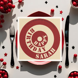 Maßgeschneidertes Retro Vinyl Sleeve Papier Napkin Serviette