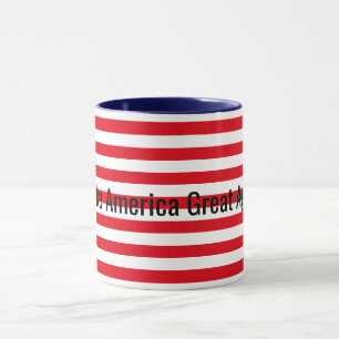 Maßgeschneidertes Rotes Weiß Blau macht Amerika gr Tasse