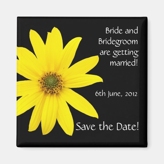 Maßgeschneidertes "Save the Date" Magnet, Sonnenbl Magnet (Vorne)