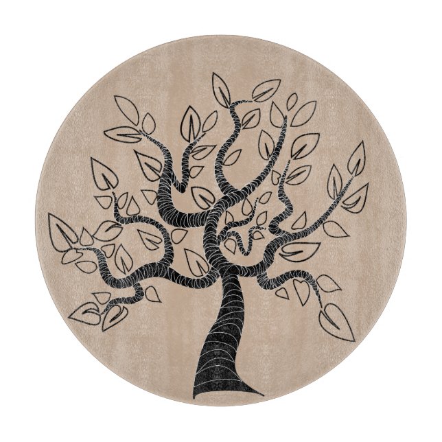 Maßgeschneidertes Schneidebrett mit Baum (Vorderseite)